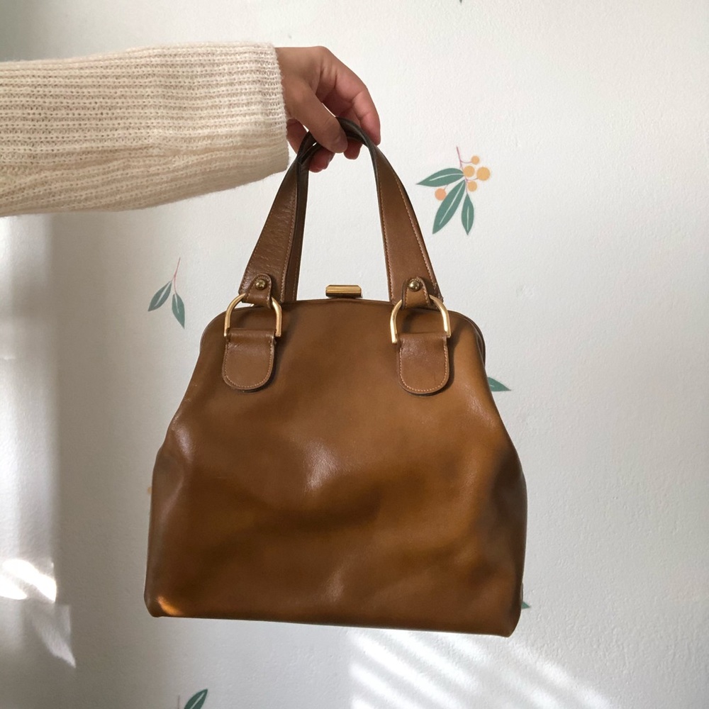 🔴Vintage Brown Leather Handbag